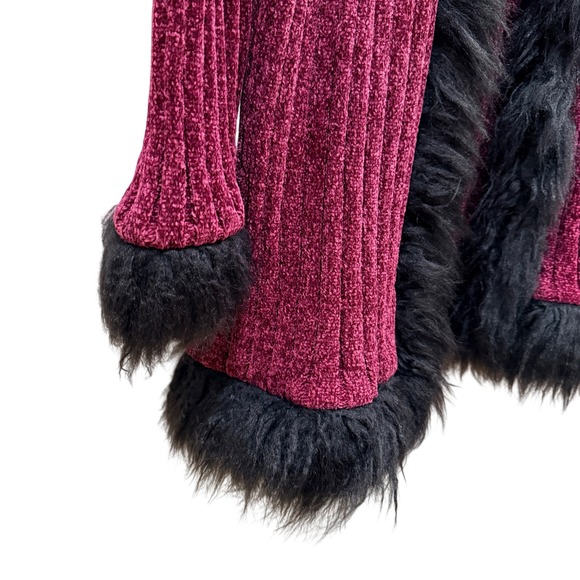 Dolls Kill Current Mood Sz L/XL Dark Romantic Penny Lane Style Duster Chenille - Picture 5 of 11